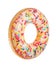 Bright inflatable donut ring isolated