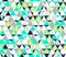 Bright irregular vector abstract geometric seamless pattern with hexagons.