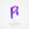 Bright isometric R letter