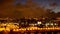 Bright Jerusalem old city lights over Al Aqsa