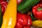 Bright, juicy, colorful vegetables lie. Background image, still life.