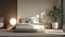 a bright lamp illuminating sleek furniture in a minimalist bedroom, showcasing the fusion of functionality and style in