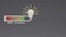 Bright light bulb with loading bar to 2021, concept of ideas, 3D rendering