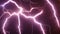 Bright lightning bolts of red and purple on a black background. Electrical discharges. Thunderstorm. Generated AI.