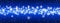 Bright Lights, Bokeh and Glittering Sparkles in Blue Gradient Background Banner