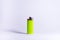 Bright Lime Green Plastic Lighter Fire Isolated White Background Object