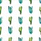 Bright lovely cute sophisticated beautiful mexican hawaii tropical floral herbal summer green pattern of a cactus paint like child