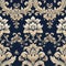 Bright luxury vintage seamless floral damask pattern.