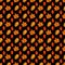 Bright maple and oaks leaves seamless pattern