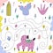 Bright maze game for kids with a funny llama