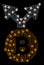 Bright Mesh 2D Bitcoin Bifurcation with Flash Spots