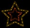 Bright Mesh 2D Countour Stars with Flash Spots