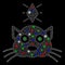 Bright Mesh 2D Ethereum Crypto Kitty with Flare Spots