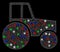 Bright Mesh 2D Wheeled Tractor with Flare Spots