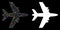 Bright Mesh Carcass Aircraft Icon with Flash Spots