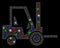 Bright Mesh Carcass Fork Lift Truck with Flash Spots