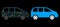 Bright Mesh Carcass Minivan Icon with Flash Spots