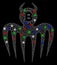 Bright Mesh Network Bitcoin Spectre Devil with Flare Spots
