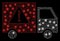 Bright Mesh Network Danger Transport Truck with Flare Spots