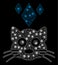 Bright Mesh Network Ethereum Crypto Kitty with Light Spots