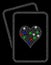 Bright Mesh Network Hearts Gambling Cards with Light Spots