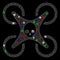 Bright Mesh Network Mortal Drone with Flash Spots