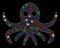 Bright Mesh Network Octopus with Light Spots