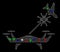 Bright Mesh Wire Frame Laser Drone Strikes Airplane with Light Spots