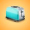 Bright Metal toaster. Vector Background