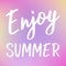 Bright minimalist summer background with lettering.