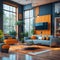 Bright, Modern Day Living Room Architectural Design Concept for Engineers and Students