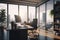 Bright Modern Office with Panoramic City View