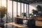 Bright Modern Office with Panoramic City View