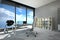 Bright modern spacious office interior