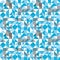 Bright mosaic seamless pattern with geometric figures