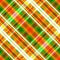 Bright motley checkered seamless pattern. Diagonal intersection of stripes, print in white, yellow, green and scarlet colors