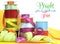 Bright multi color gift wrapping