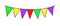 bright multi-colored festive children\\\'s party flags