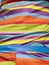 Bright multi-coloured striped cloth
