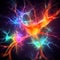 Bright multicolor synapses depict neural communication in the human brain