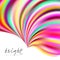 Bright multicolor template with vibrant colorful wavy shape