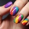 Bright nail design manicure