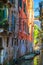 Bright, narrow street in Venice, vertical arrangement, wall mural