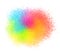 Bright neon colord paint powder vector textured cloud