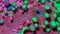 Bright neon colorful bubbles oil and ink, acrylic paint moving close-up, wallpaper background