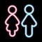 Bright neon single parent family icon