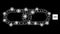 Bright Network Chain Linkage Icon with Glare Lightspots