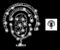 Bright Network Podcast Mesh Icon with Glare Spots