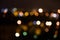 Bright night city lights blurred