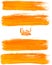 Bright orange acrylic brush strokes